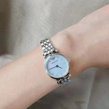 Buy Shop Emporio Armani Gianni Blue Dial Silver Steel Strap Watch For Women - AR1961 USA Online
