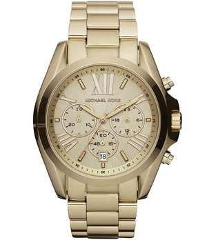 Buy Shop Michael Kors Bradshaw Chronograph Gold Dial Gold Steel Strap Watch For Women - MK5777 USA Online