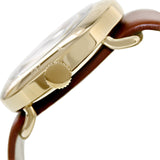 Buy Shop Marc Jacobs Amy White Dial Brown Leather Strap Watch for Women - MBM8574 USA Online