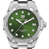 Buy Shop Tag Heuer Aquaracer Diamonds Emerald Green Dial Silver Steel Strap Watch for Women - WBD1316.BA0740 USA Online