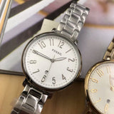 Buy Shop Fossil Jacqueline White Dial Silver Steel Strap Watch for Women - ES3969 USA Online
