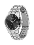 Buy Shop Hugo Boss Governer Black Dial Silver Steel Strap Watch for Men - 1513488 USA Online