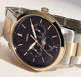 Buy Shop Fossil Neutra Moonphase Multifunction Black Dial Two Tone Steel Strap Watch for Men - FS5906 USA Online
