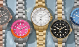 Buy Shop Fossil Blue Dive Three Hand Black Dial Two Tone Steel Strap Watch For Women - ES5349 USA Online