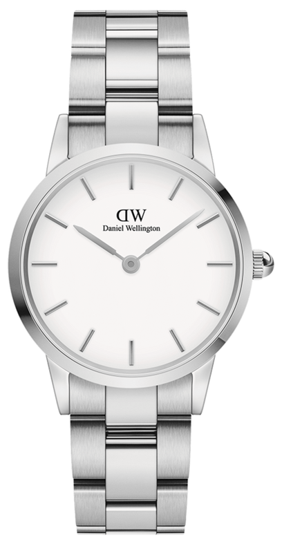 Buy Shop Daniel Wellington Iconic Link White Dial Silver Steel Strap Watch for Women - DW00100203 USA Online