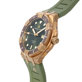 Maurice Lacroix Aikon Venturer Bronze Dial Green Rubber Strap Watch For Men - AI6058-BRZ01-630-1