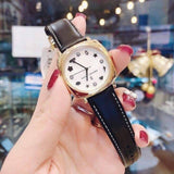 Buy Shop Marc Jacobs Mandy White Dial Black Leather Strap Watch for Women - MJ1564 USA Online