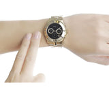 Buy Shop Marc Jacobs Blade Chronograph Black Dial Gold Steel Strap Watch for Women - MBM3309 USA Online