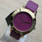 Buy Shop Marc Jacobs Purple Dial Purple Leather Strap Watch for Women - MBM1209 USA Online