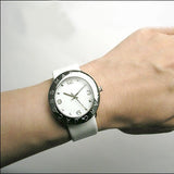 Buy Shop Marc Jacobs Amy White Dial White Leather Strap Watch for Women - MBM1136 USA Online