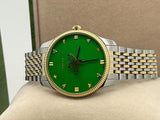 Buy Shop Gucci G Timeless Quartz Green Dial Two Tone Steel Strap Watch For Men - YA1264182 USA Online
