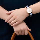 Buy Shop Daniel Wellington Classic Trinity White Dial Three Tone Nylon Strap Watch For Women - 0509DW USA Online