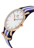 Buy Shop Daniel Wellington Classic Trinity White Dial Three Tone Nylon Strap Watch For Women - 0509DW USA Online
