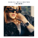 Buy Shop Daniel Wellington Classic Petite Bondi Black Dial White Leather Strap Watch For Women - DW00100284 USA Online