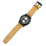 Marc Jacobs Larry Black Dial Tan Leather Strap Watch for Men - MBM5053