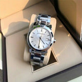 Buy Shop Burberry The City White Dial Silver Steel Strap Watch for Women - BU9100 USA Online