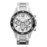 Buy Shop Marc Jacobs Rock Chronograph White Dial Silver Steel Strap Watch for Men - MBM5027 USA Online