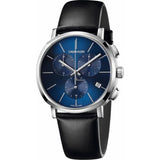 Buy Shop Calvin Klein Chronograph Blue Dial Black Leather Strap Watch for Men - K8Q371CN USA Online