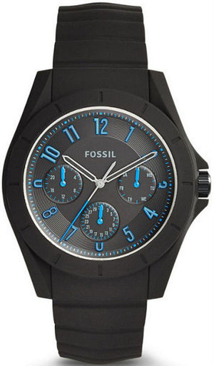 Buy Shop Fossil Popstastic Sport Black Dial Black Rubber Strap Watch for Men - FS5222 USA Online