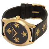 Buy Shop Gucci G-Timeless Black Dial Black Leather Strap Watch For Women - YA1264055 USA Online