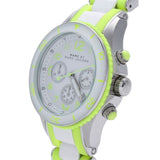Buy Shop Marc Jacobs Rock Chronograph White Dial White & Green Silicone Strap Watch for Women - MBM2592 USA Online