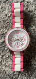 Buy Shop Marc Jacobs Rock Chronograph White Dial Two Tone Silicone Strap Watch for Women - MBM2593 USA Online