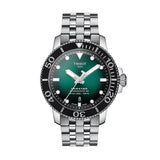 Tissot Seastar 1000 Powermatic 80 Green Dial Silver Steel Strap Watch For Men - T120.407.11.091.01