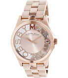 Buy Shop Marc Jacobs Henry Skeleton Rose Gold Dial Rose Gold Steel Strap Watch for Women - MBM3264 USA Online
