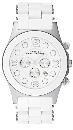 Buy Shop Marc Jacobs Pelly White Dial White Silicone Strap Watch for Women - MBM2565 USA Online