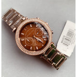 Buy Shop Michael Kors Parker Chronograph Brown Dial Brown Steel Strap Watch For Women - MK5578 USA Online