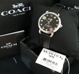 Buy Shop Coach Delancey Black Dial Black Leather Strap Watch for Women - 14502780 USA Online