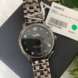 Coach Delancey Black Dial Black Steel Strap Watch For Women - 14502812