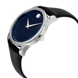 Buy Shop Movado Museum Classic Blue Dial Black Leather Strap Watch for Men - 606610 USA Online