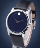 Buy Shop Movado Museum Classic Blue Dial Black Leather Strap Watch for Men - 606610 USA Online