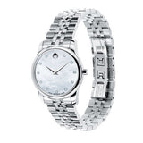 Movado Museum Classic Mother of Pearl Dial Silver Steel Strap Watch For Women - 0606612