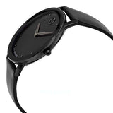 Buy Shop Movado Sapphire Black Dial Black Leather Strap Watch for Men - 606884 USA Online