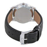 Movado Museum Classic Black Dial Black Leather Strap Watch For Women - 0607015