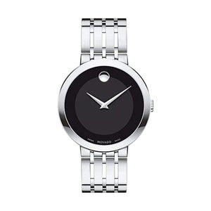 Buy Shop Movado Esperanza 39mm Black Dial Silver Steel Strap Watch For Men - 0607057 USA Online