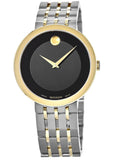 Buy Shop Movado Museum Esperanza Black Dial Two Tone Steel Strap Watch For Men - 0607058 USA Online