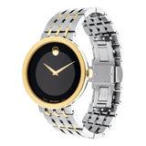 Buy Shop Movado Museum Esperanza Black Dial Two Tone Steel Strap Watch For Men - 0607058 USA Online