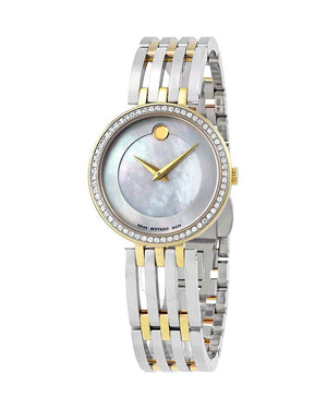 Buy Shop Movado Esperanza Mother of Pearl Dial Two Tone Steel Strap Watch For Women - 0607085 USA Online