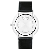 Movado Ultra Slim Black Dial Black Leather Strap Watch For Men - 0607086