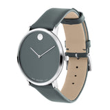 Buy Shop Movado Museum 70th Anniversary Grey Dial Grey Leather Strap Watch For Women - 0607144 USA Online