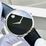 Buy Shop Movado Museum Classic Black Dial Black Leather Strap Watch for Men - 0607194 USA Online