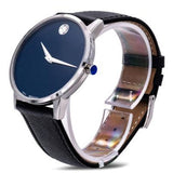 Buy Shop Movado Museum Classic Blue Dial Black Leather Strap Watch for Men - 0607197 USA Online