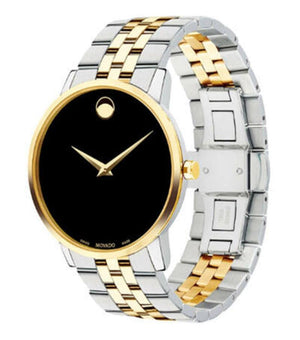 Buy Shop Movado Museum Classic Black Dial Two Tone Steel Strap Watch for Men - 0607200 USA Online