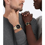 Buy Shop Movado Museum Classic Diamonds Black Dial Two Tone Steel Strap Watch for Men - 0607202 USA Online
