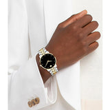 Buy Shop Movado Museum Classic Diamonds Black Dial Two Tone Steel Strap Watch for Men - 0607202 USA Online