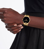 Buy Shop Movado Museum Classic Quartz Black Dial Gold Steel Strap Watch for Men - 0607203 USA Online