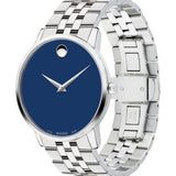 Buy Shop Movado Museum Classic Blue Dial Silver Steel Strap Watch for Men - 0607212 USA Online